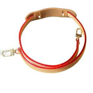 Leather Replacement Strap Elegant Red and Tan